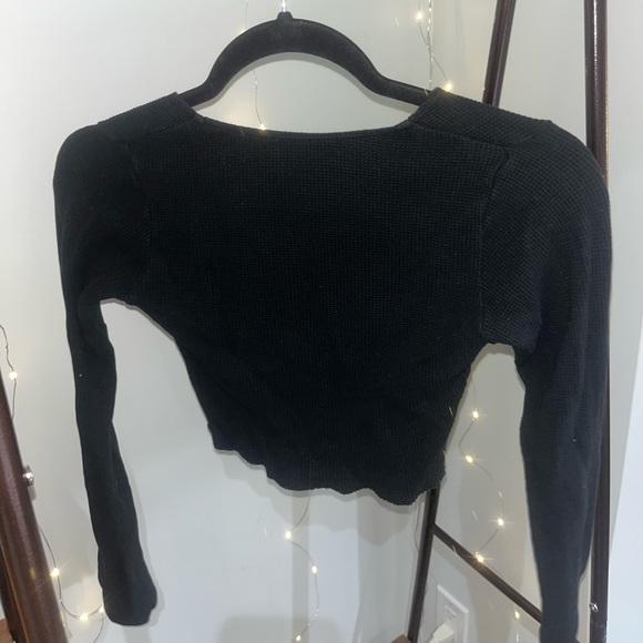 BRANDY MELVILLE Black Cropped Long Sleeve S - Picture 2 of 2